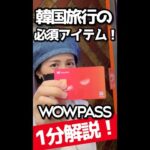 【1分解説】韓国旅行者は絶対作るべき「WOWPASS」作ってみる！実践編【ワオパス】